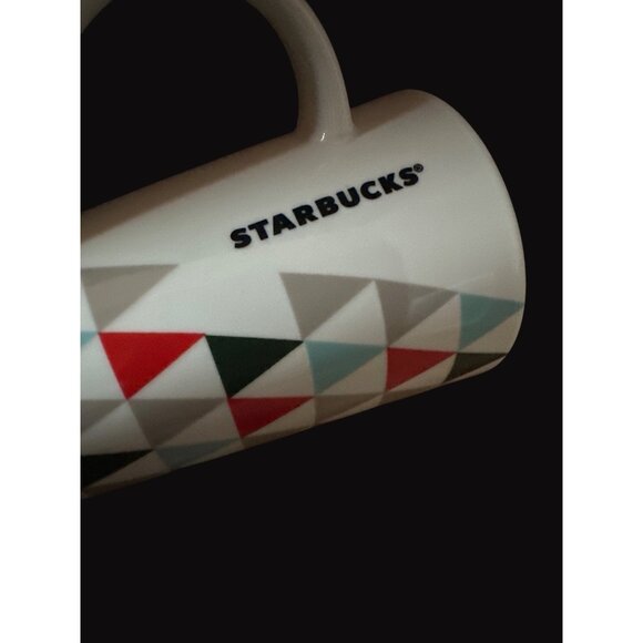 Starbucks 12 Oz geometric holiday trees Triangle Pattern Mug - Picture 4 of 4